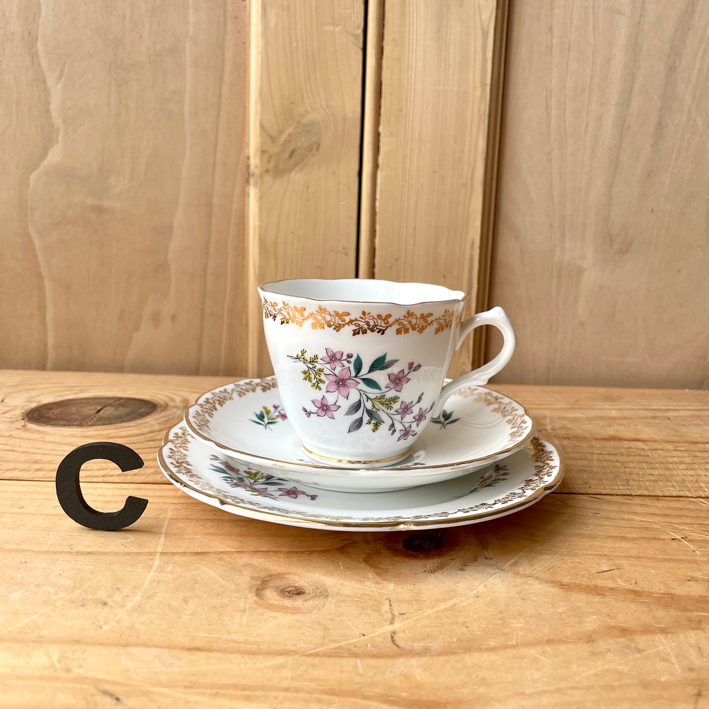 Vintage teacup trio