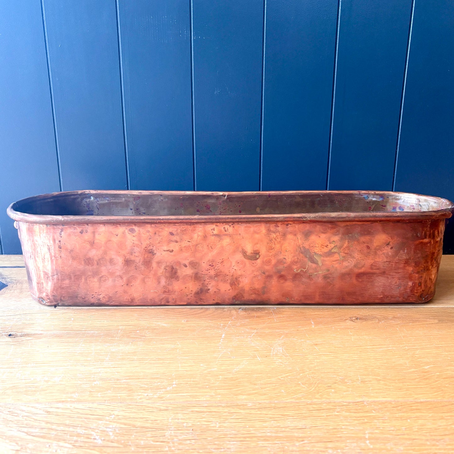 Vintage French Copper Trough Planter