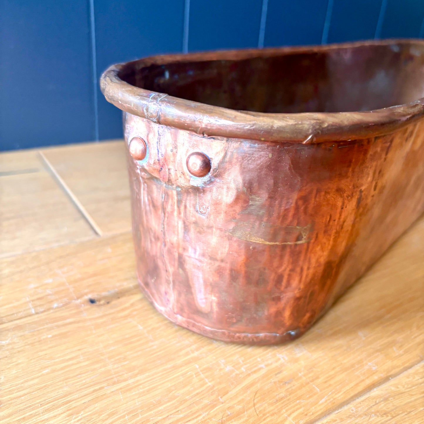 Vintage French Copper Trough Planter