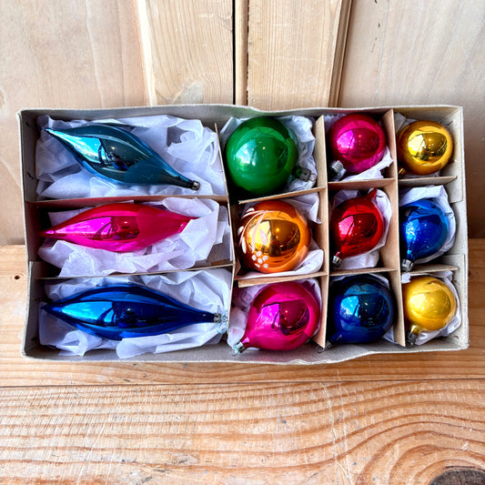 Vintage Christmas Bauble set of 12