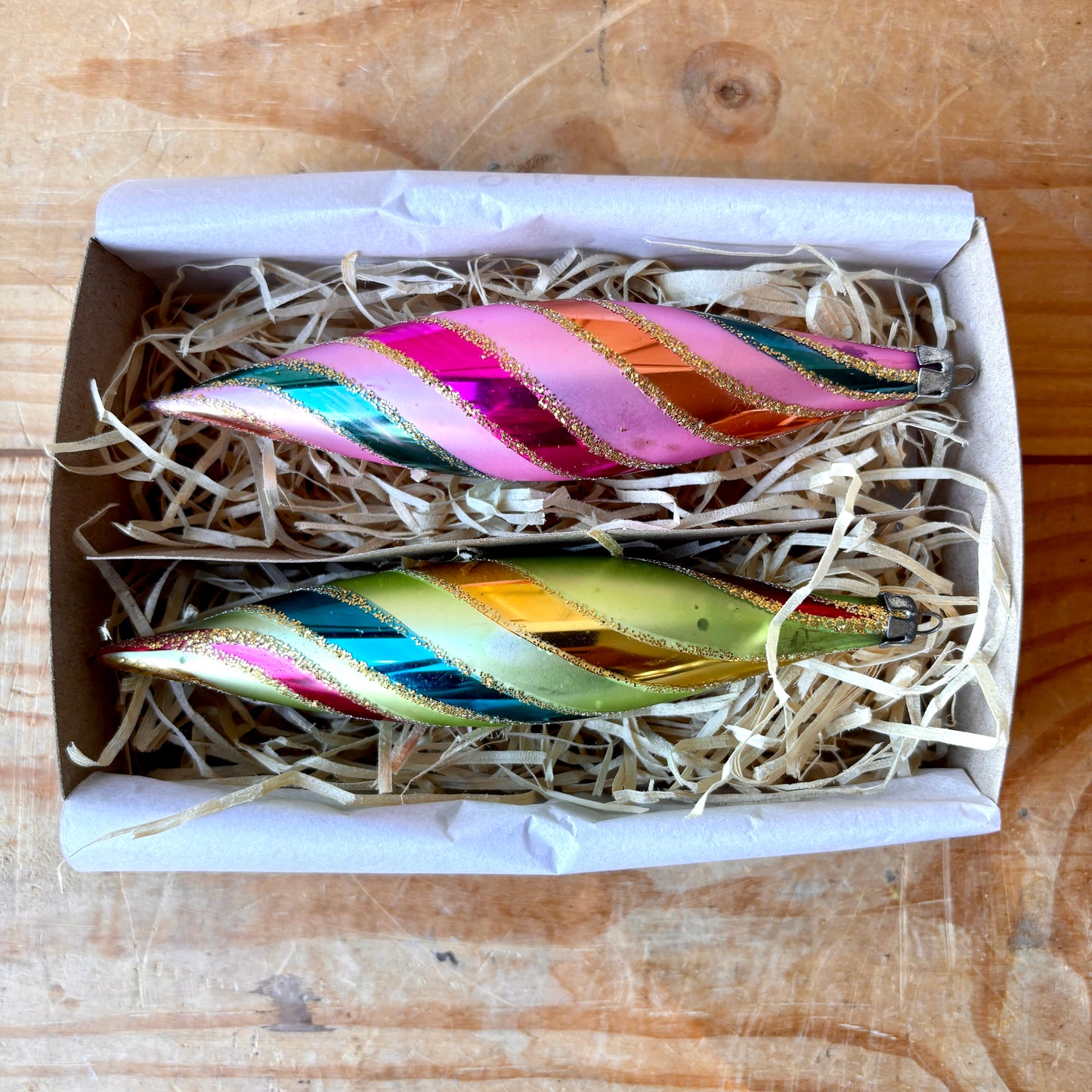 Vintage Large Droplet Christmas Baubles