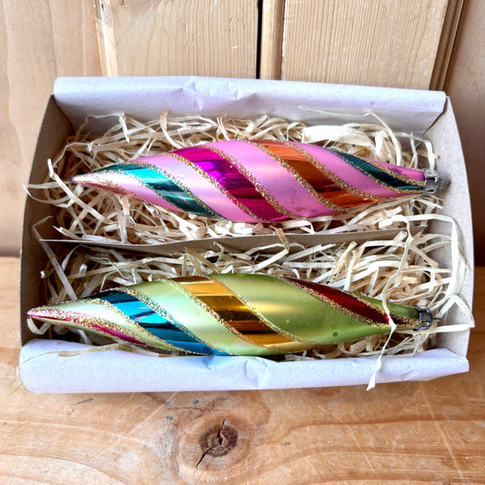 Vintage Large Droplet Christmas Baubles