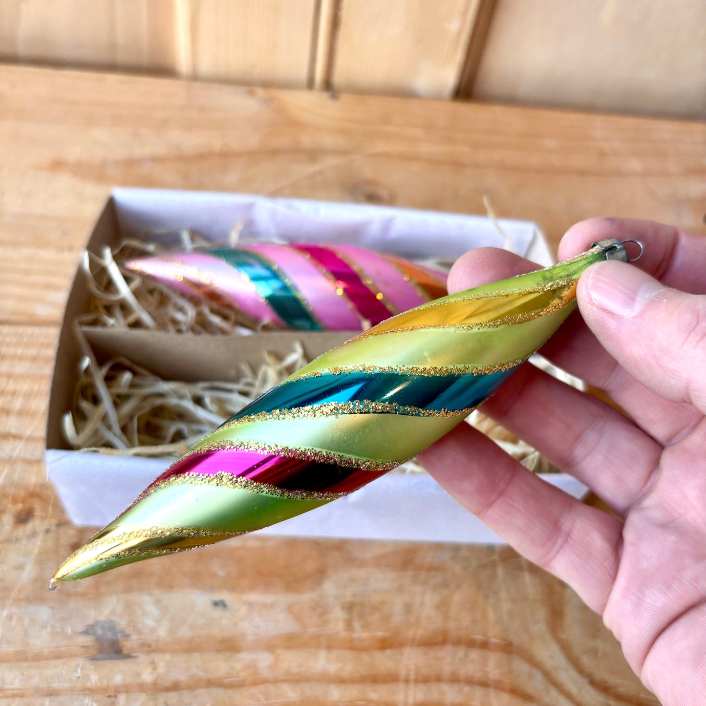 Vintage Large Droplet Christmas Baubles