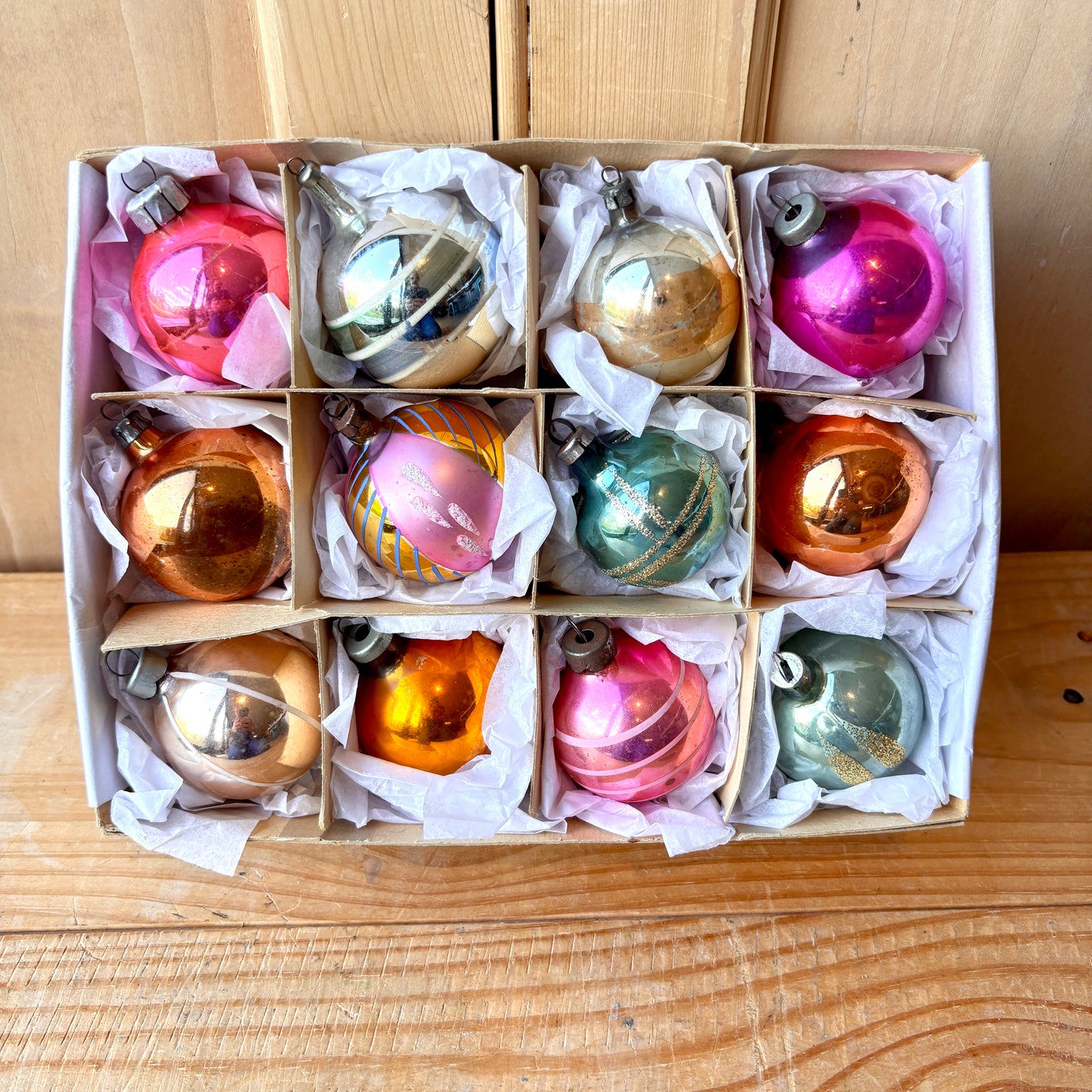 Vintage Christmas Bauble set of 12