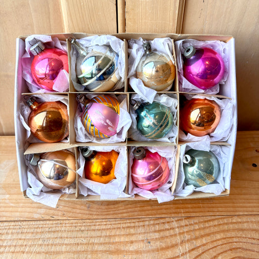 Vintage Christmas Bauble set of 12