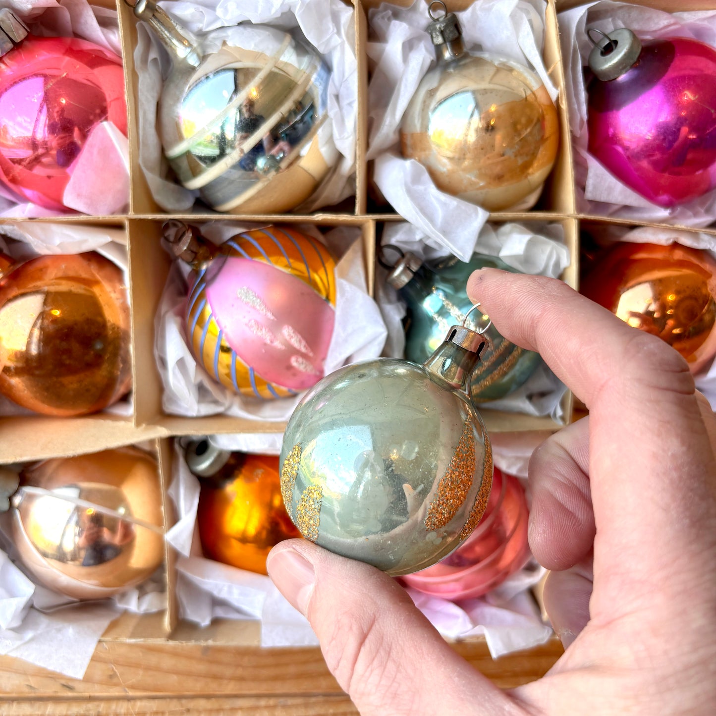 Vintage Christmas Bauble set of 12