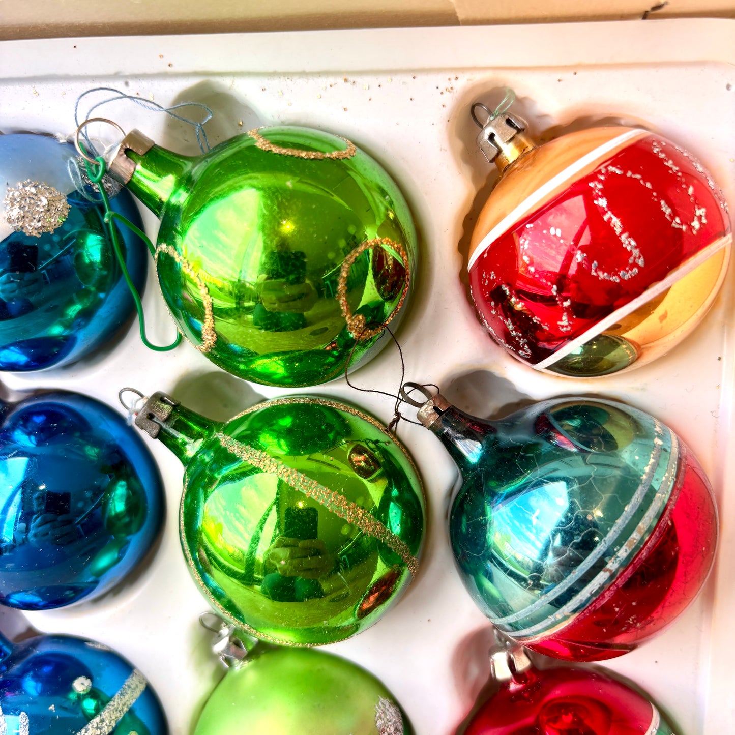 Vintage Retro Christmas Bauble set of 12
