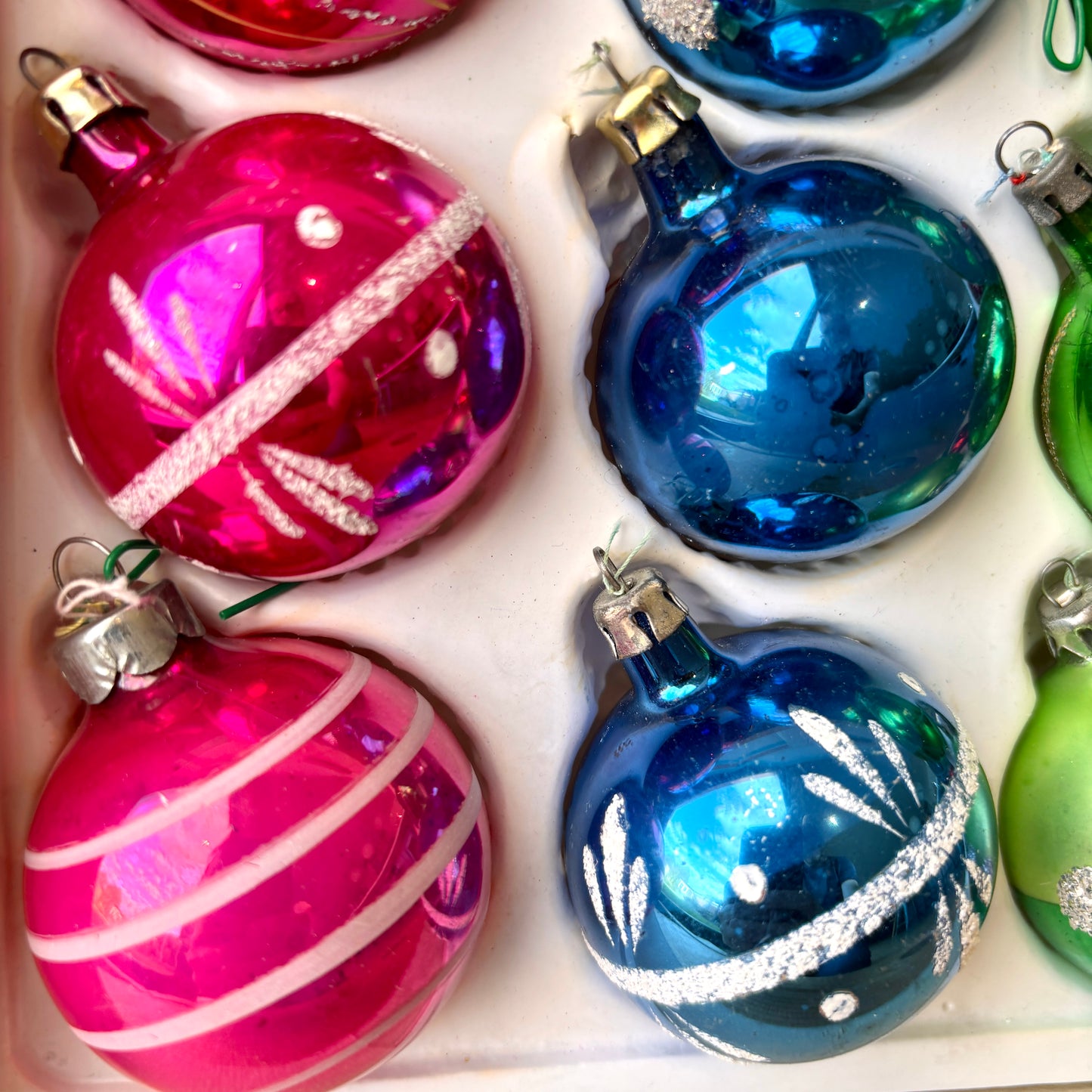 Vintage Retro Christmas Bauble set of 12