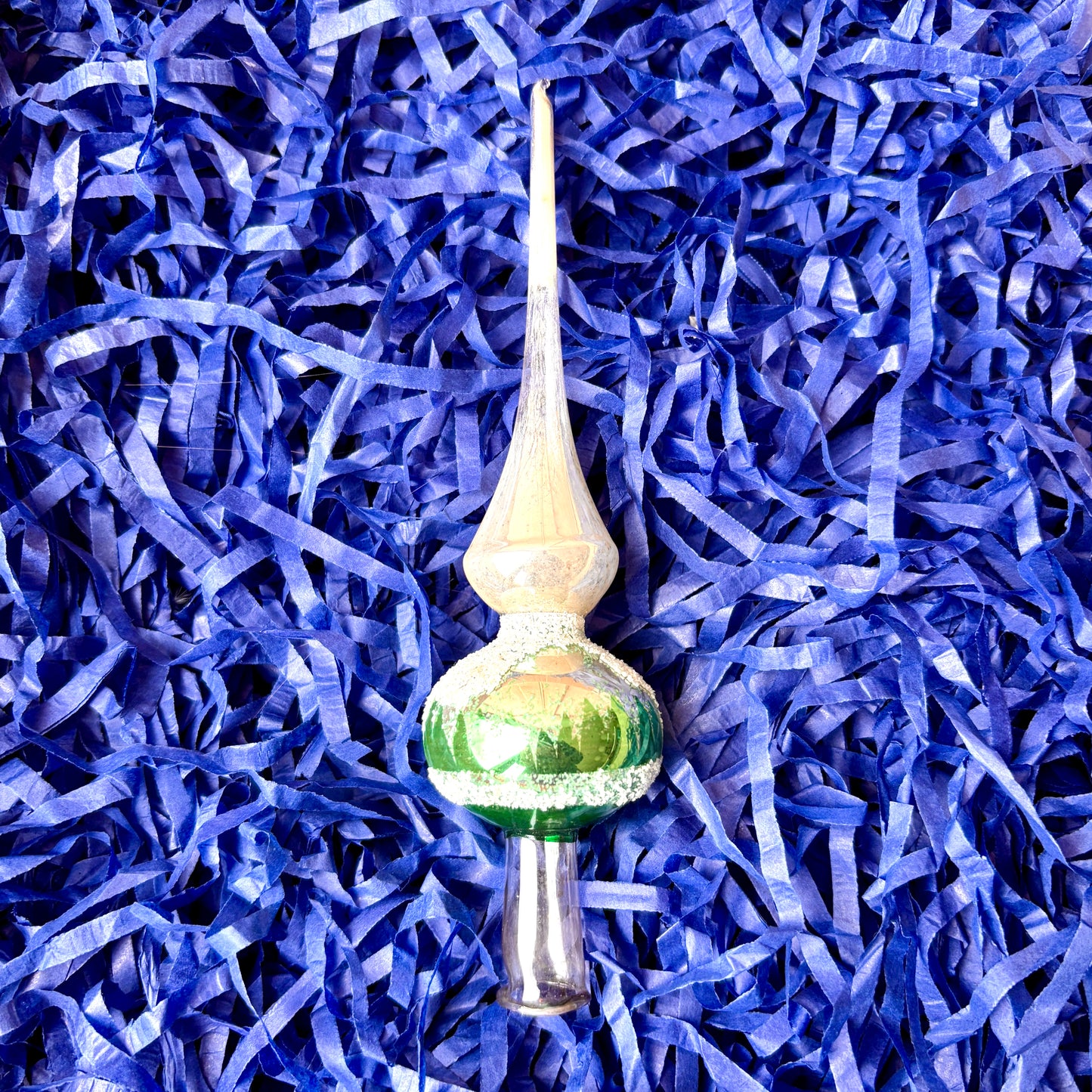 Vintage Glass Christmas Tree Topper