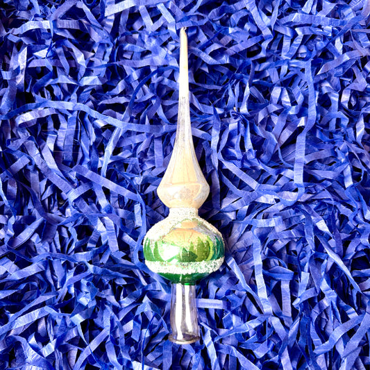 Vintage Glass Christmas Tree Topper