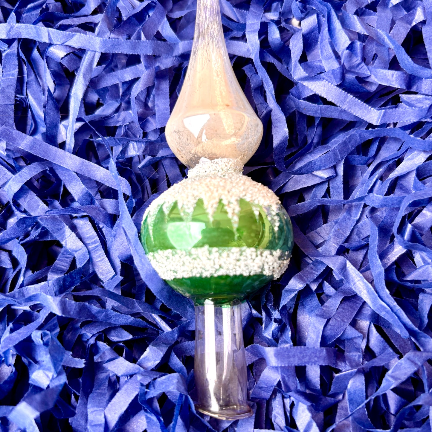 Vintage Glass Christmas Tree Topper
