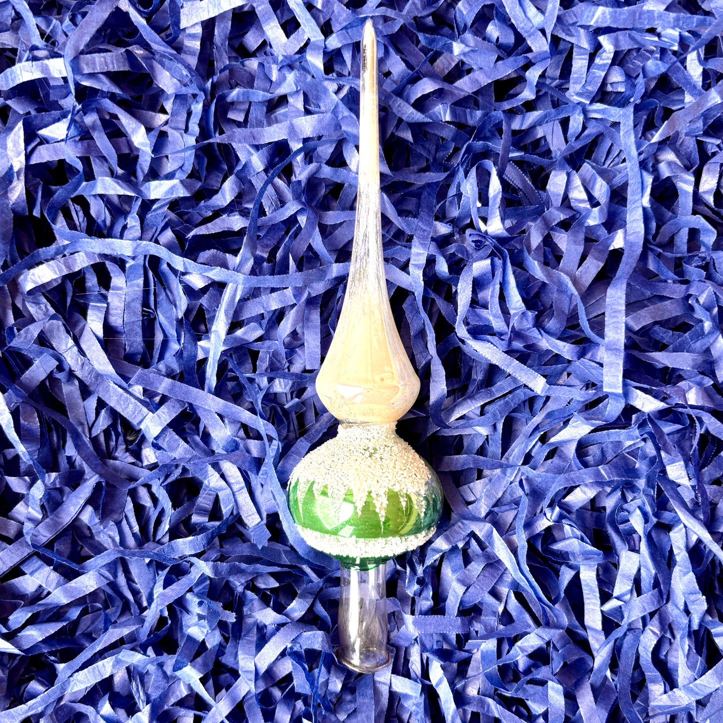 Vintage Glass Christmas Tree Topper