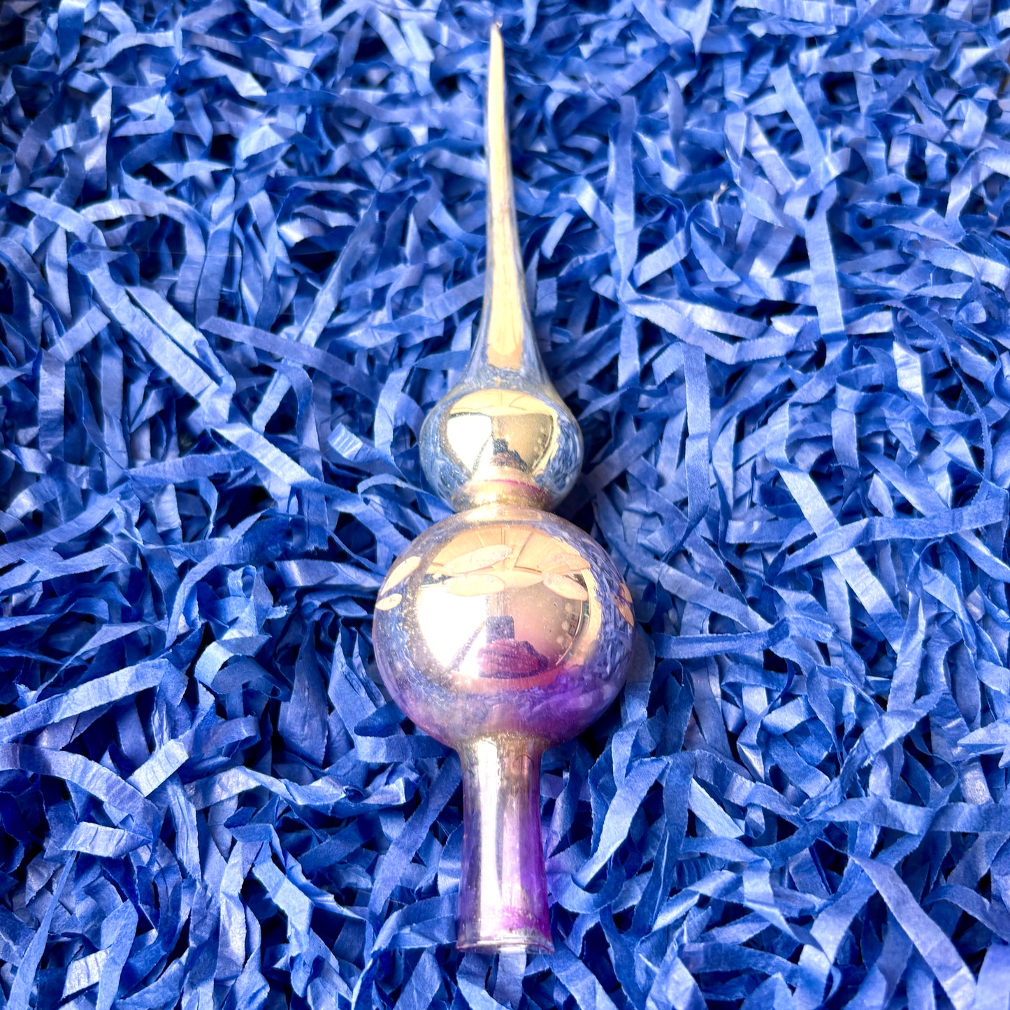 Vintage Glass Christmas Tree Topper