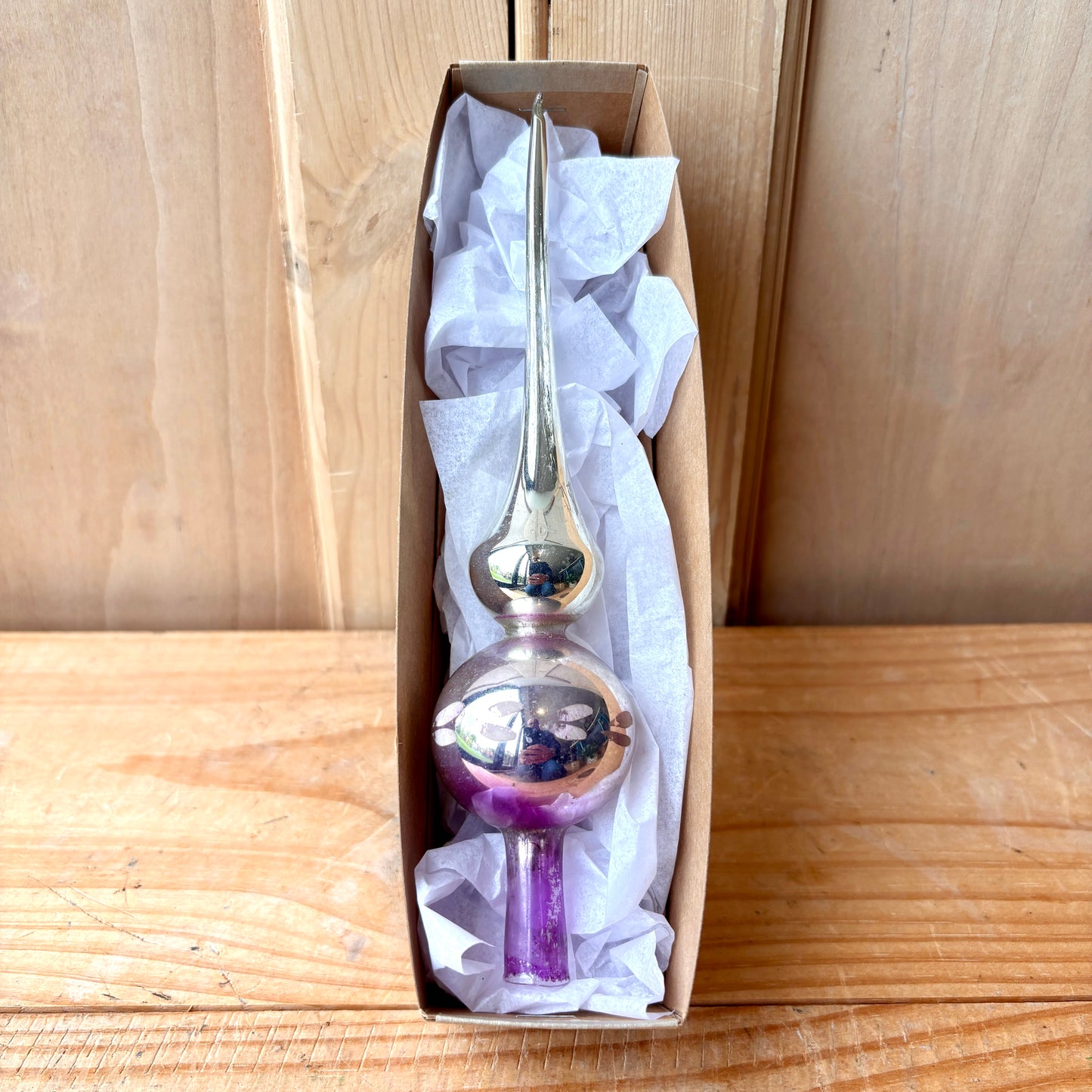 Vintage Glass Christmas Tree Topper