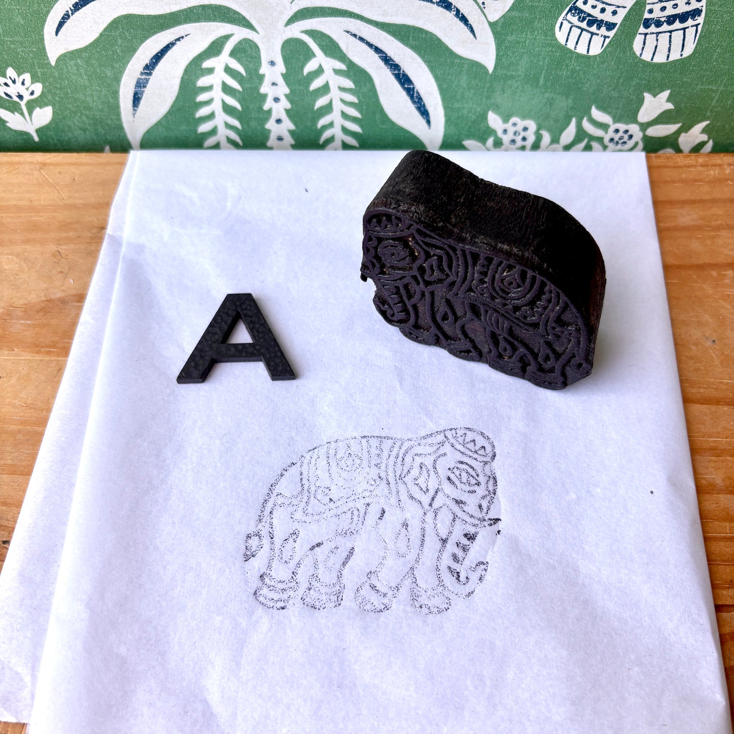 Vintage small Indian printing block