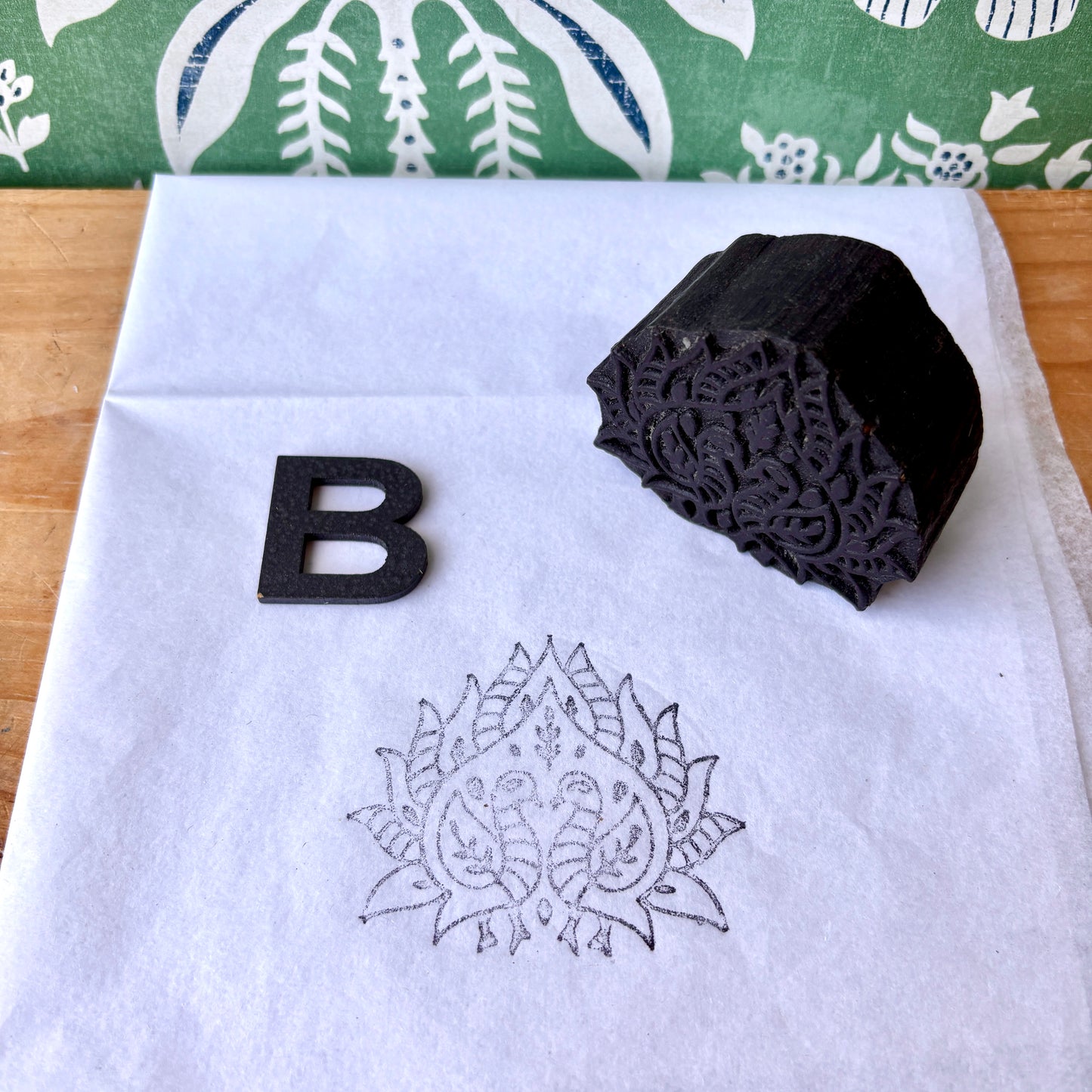 Vintage small Indian printing block