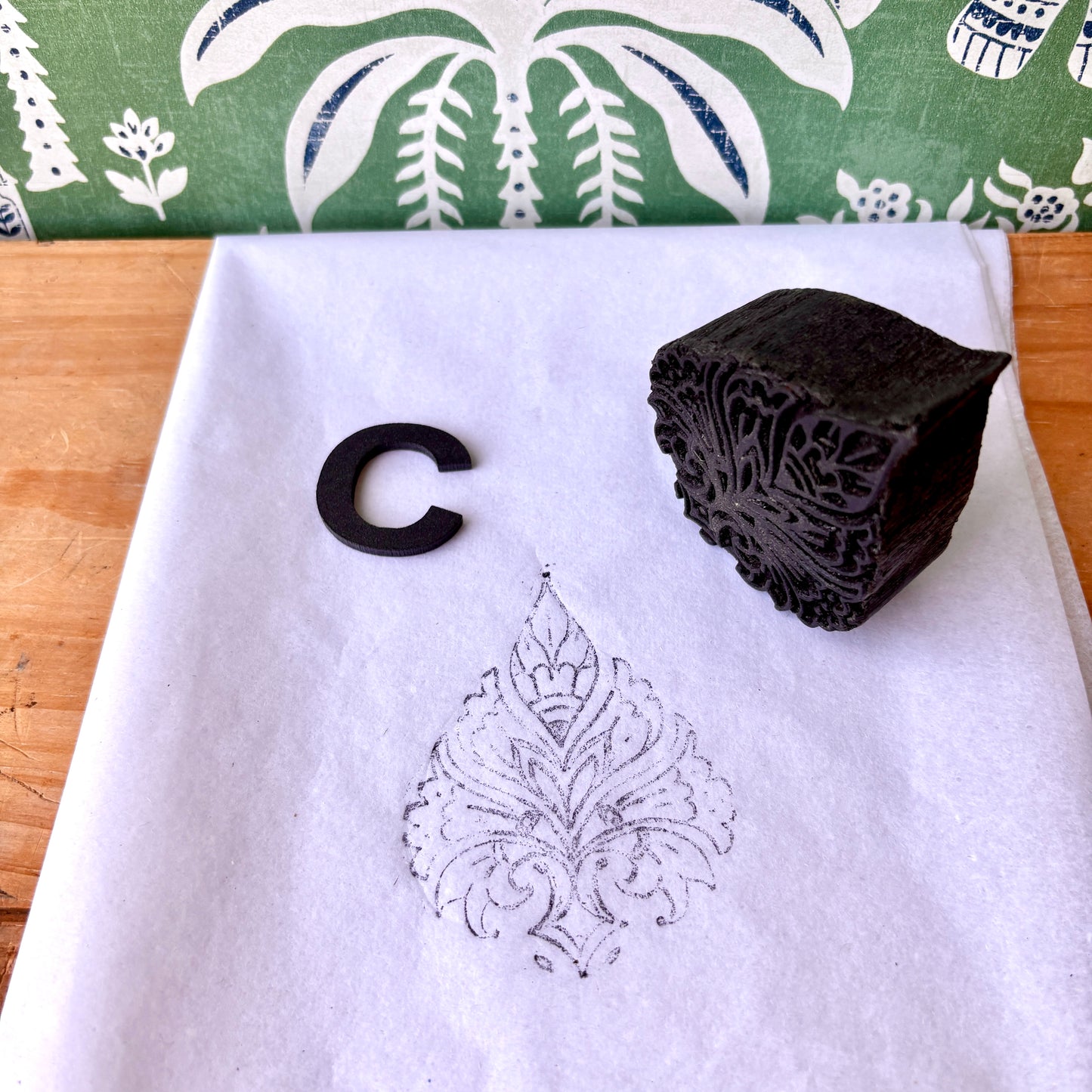 Vintage small Indian printing block