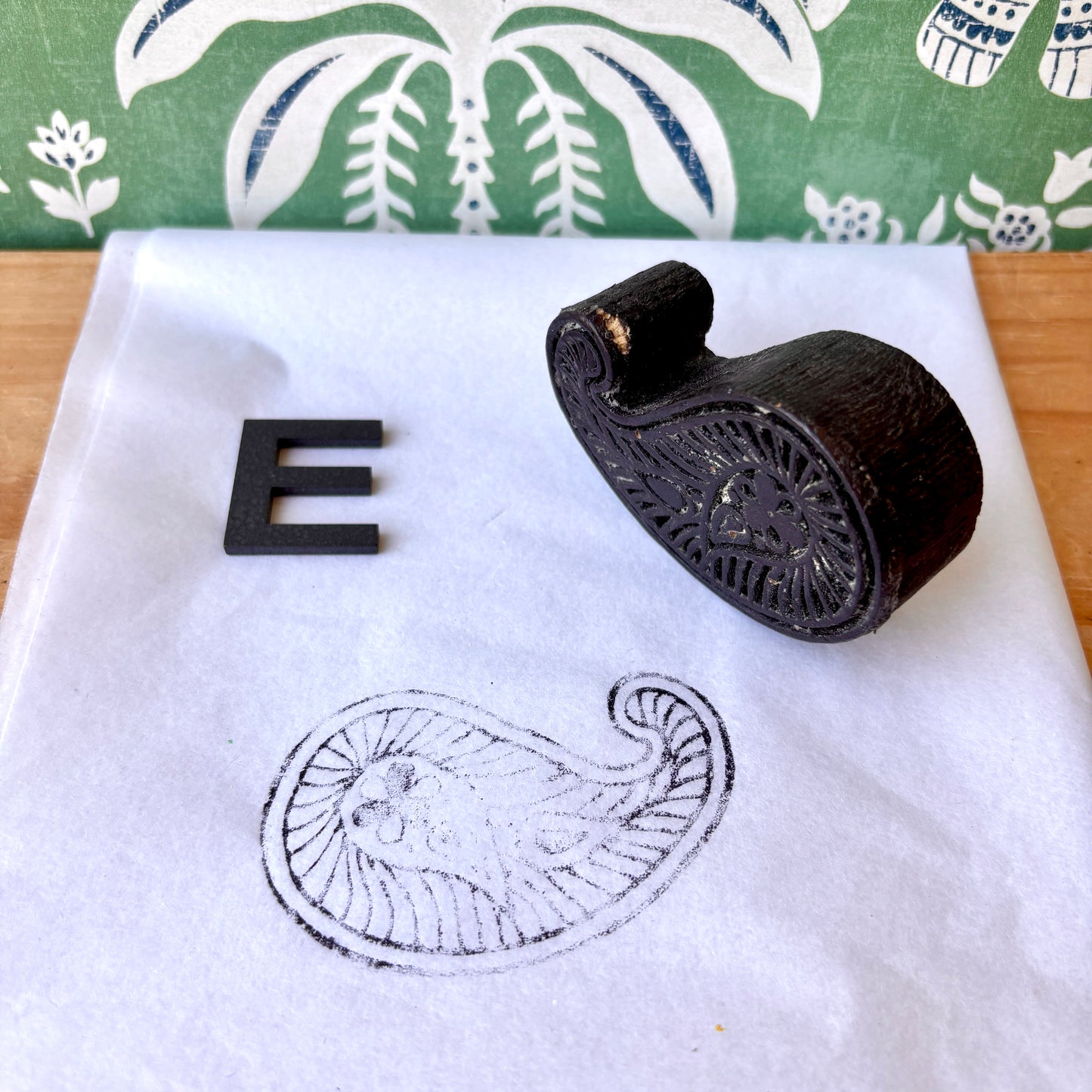 Vintage small Indian printing block