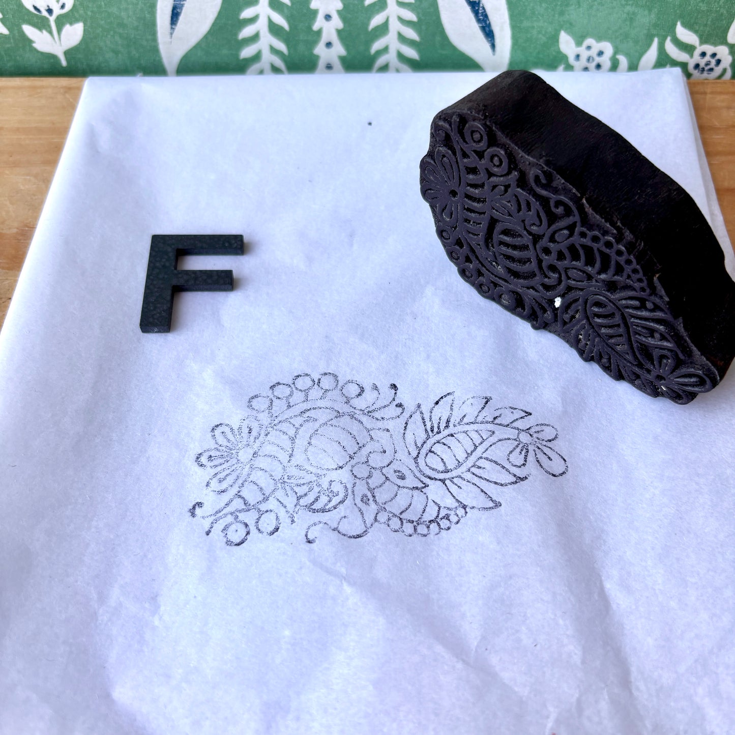 Vintage small Indian printing block