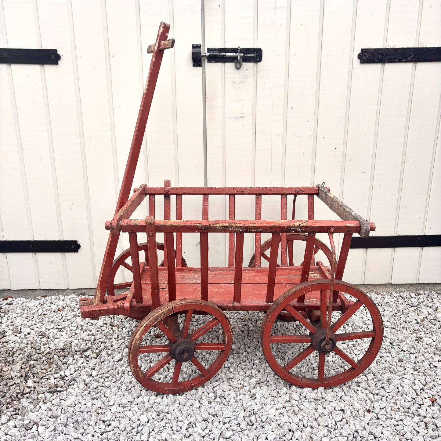 Antique French Wooden Dog Cart