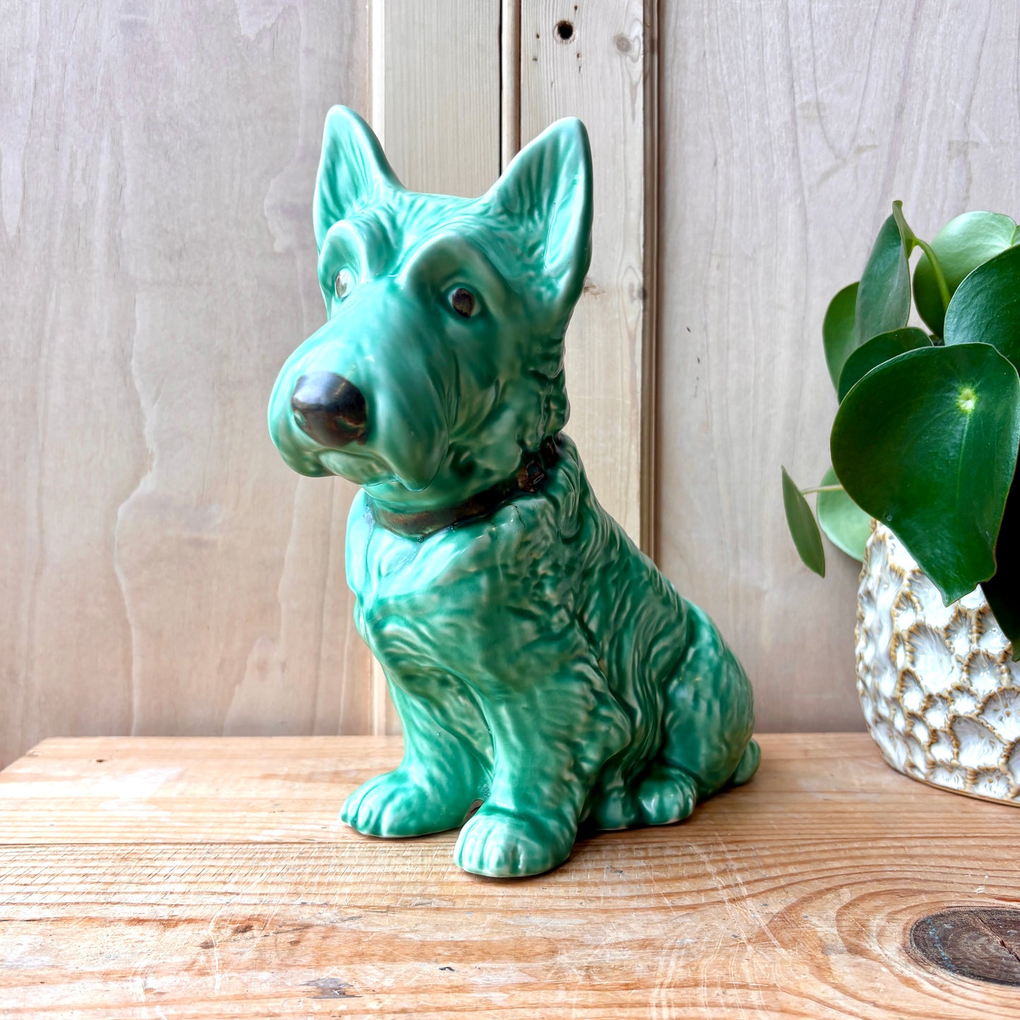 Vintage Sylvac Large Green Scottie model 1209