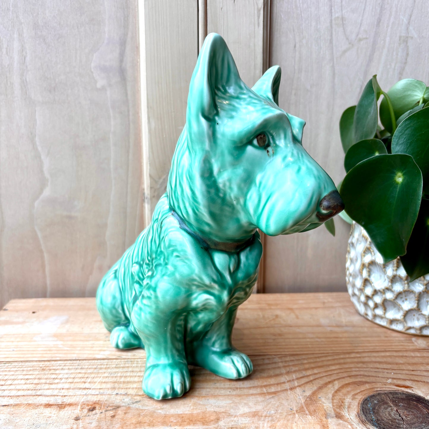 Vintage Sylvac Large Green Scottie model 1209
