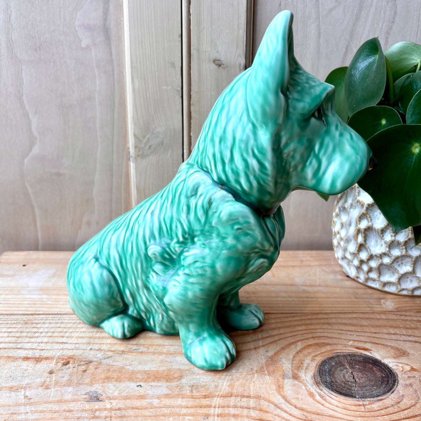 Vintage Sylvac Large Green Scottie model 1209