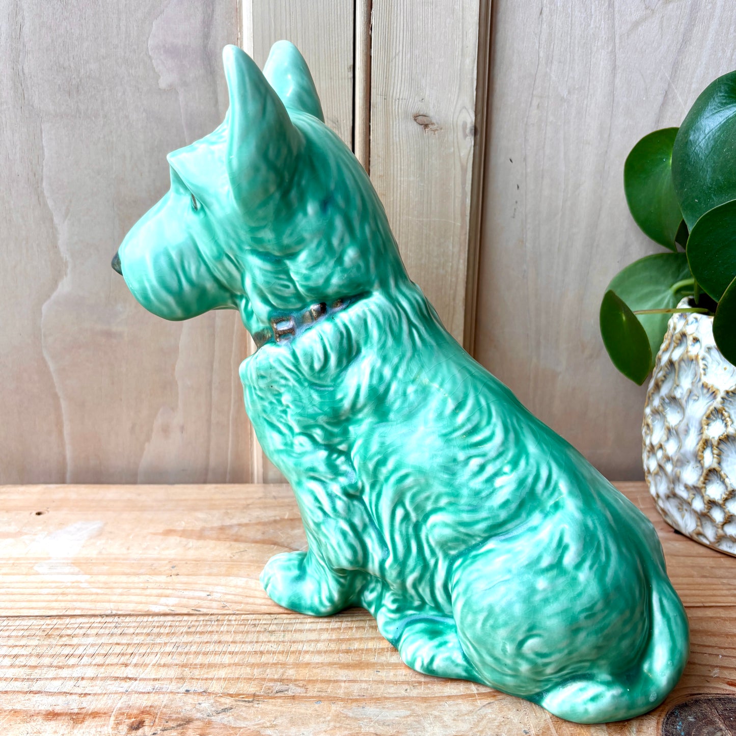 Vintage Sylvac Large Green Scottie model 1209
