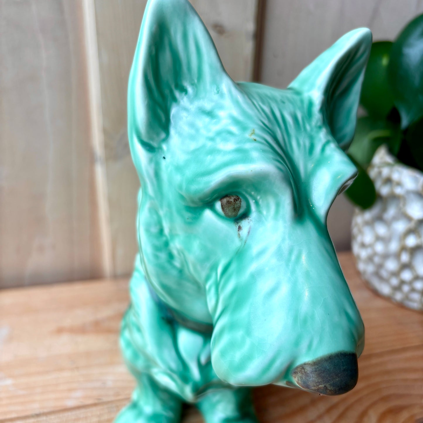 Vintage Sylvac Large Green Scottie model 1209