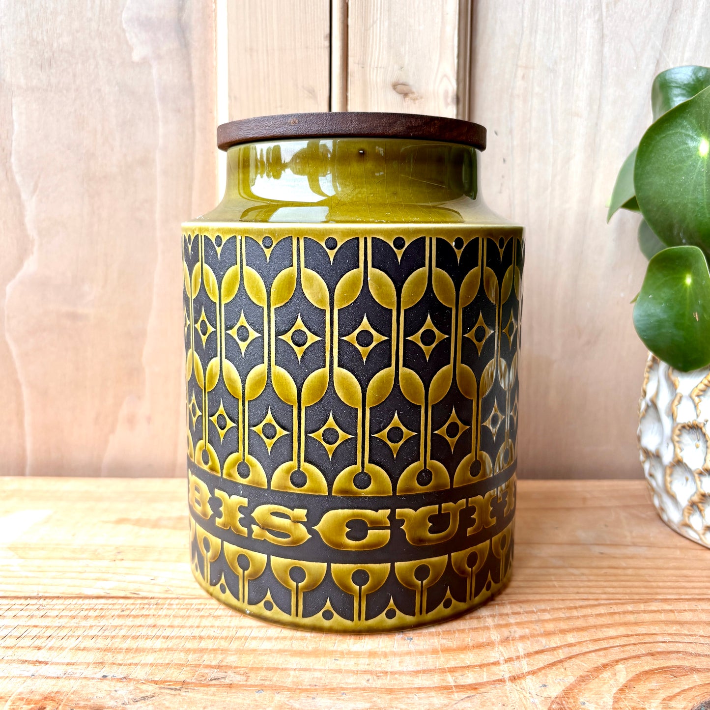 Hornsea green Heirloom storage jars