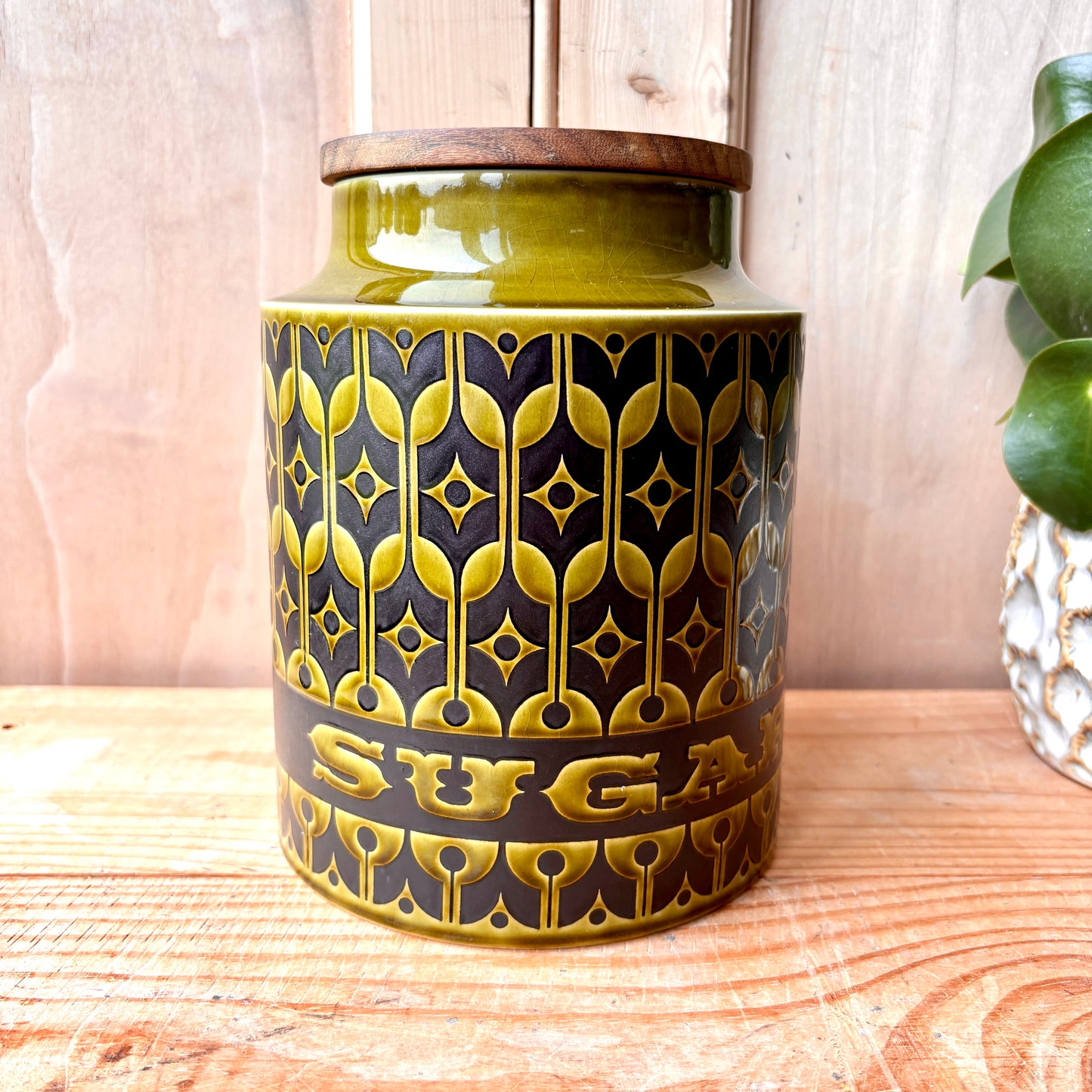 Hornsea green Heirloom storage jars
