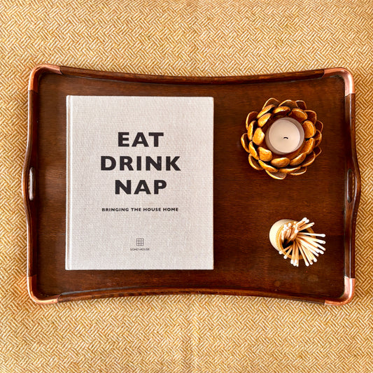 Vintage Arts and Crafts style Hardwood Tray