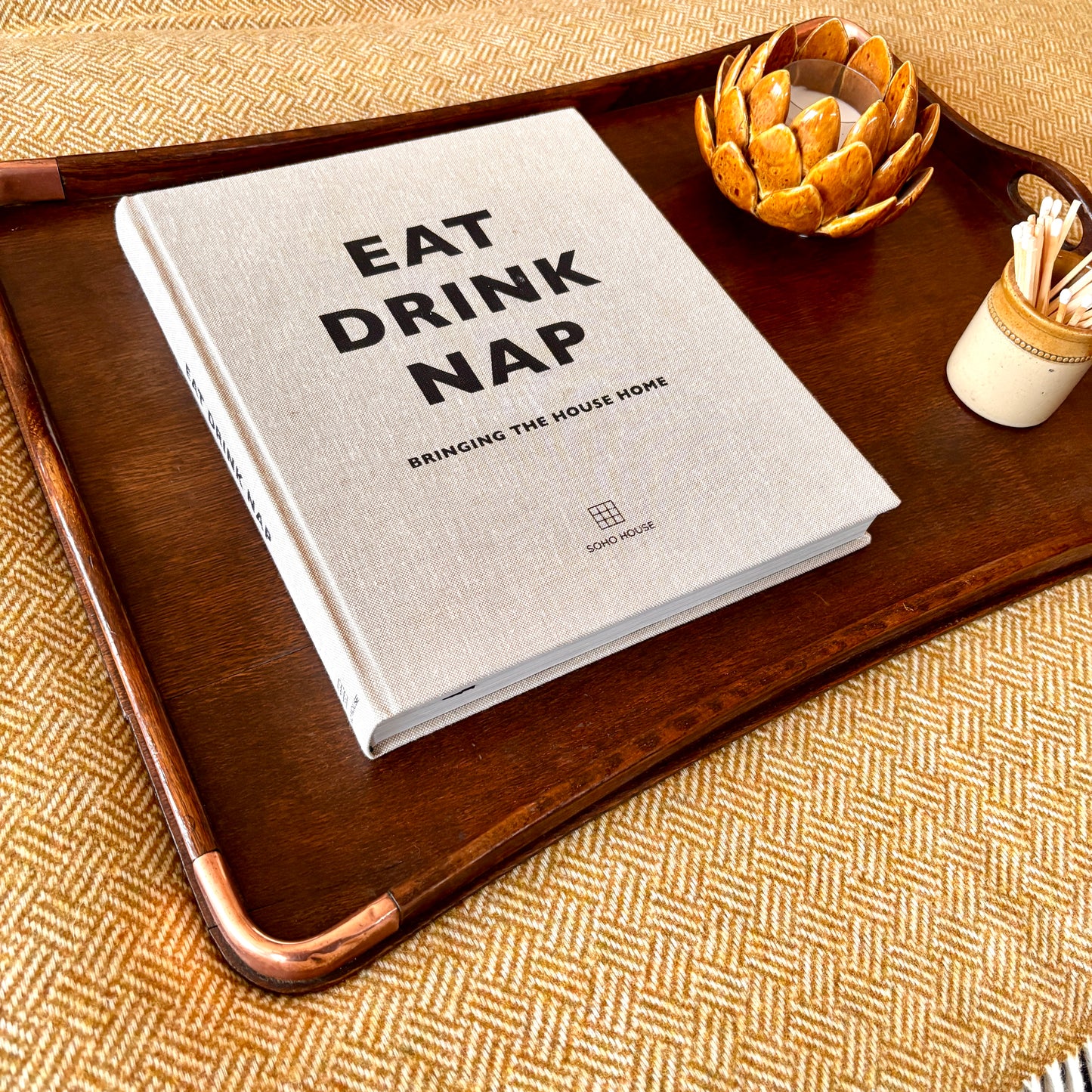 Vintage Arts and Crafts style Hardwood Tray