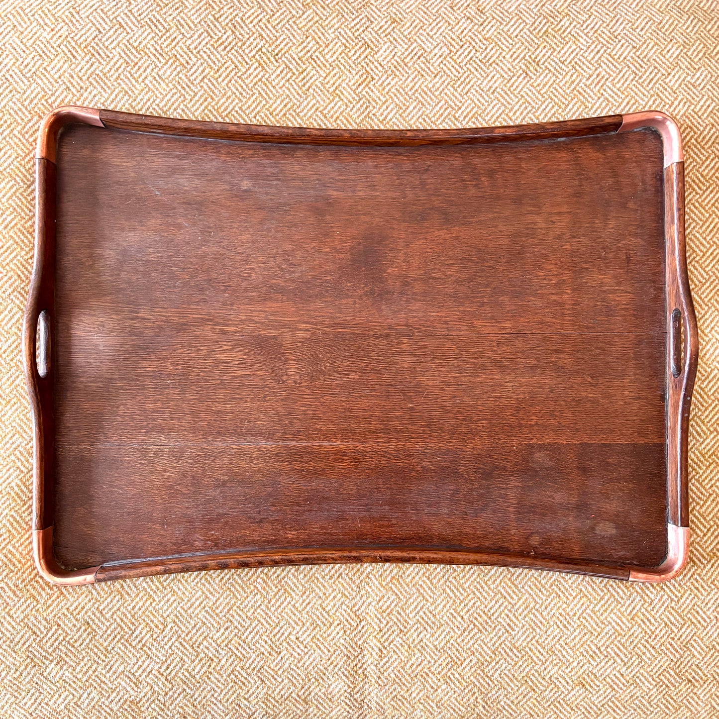 Vintage Arts and Crafts style Hardwood Tray