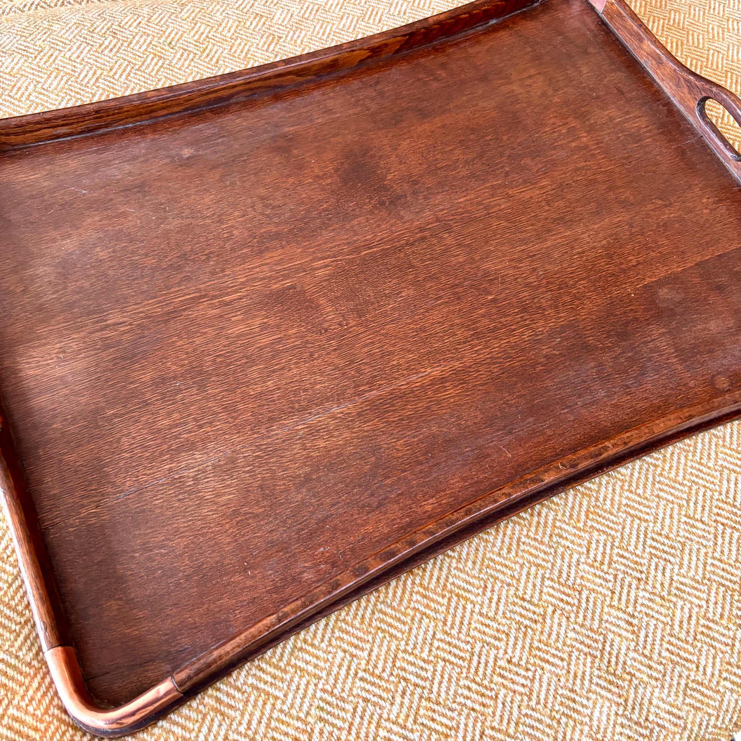 Vintage Arts and Crafts style Hardwood Tray