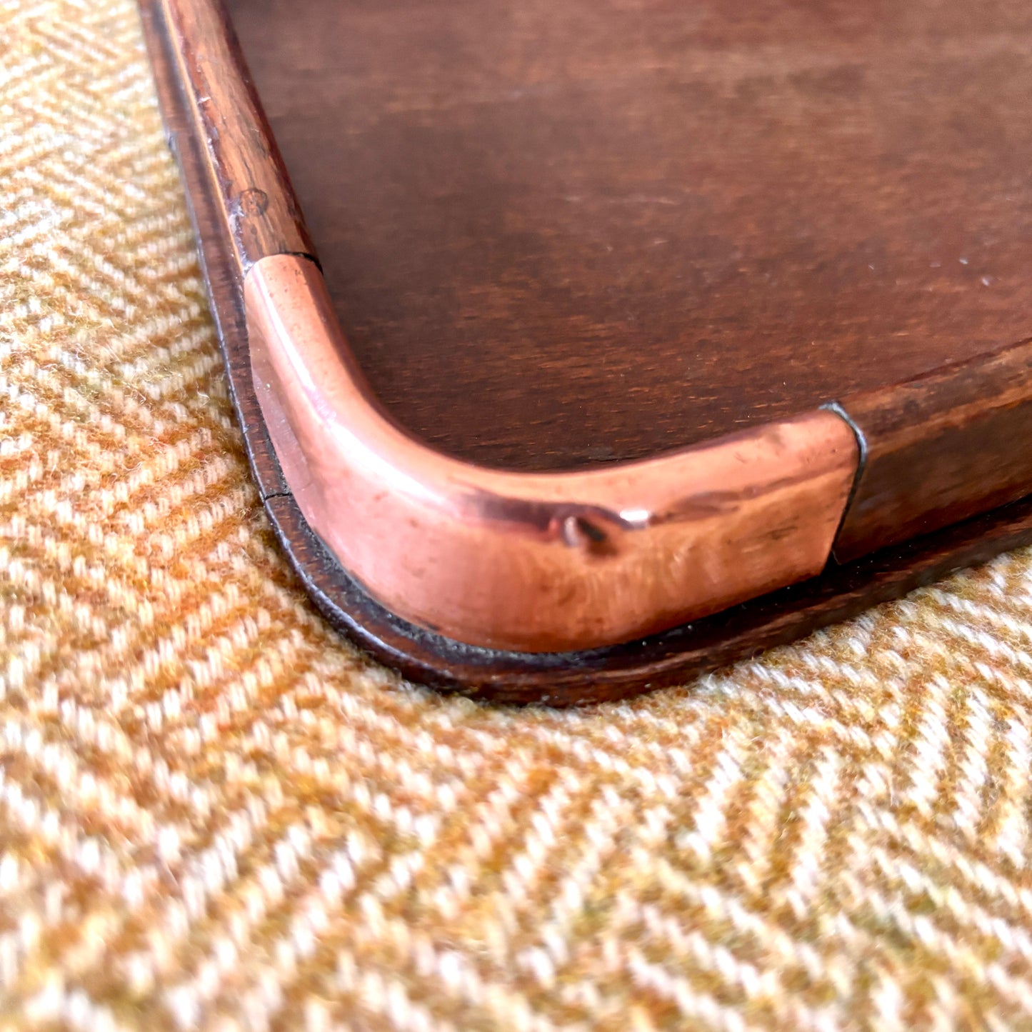 Vintage Arts and Crafts style Hardwood Tray