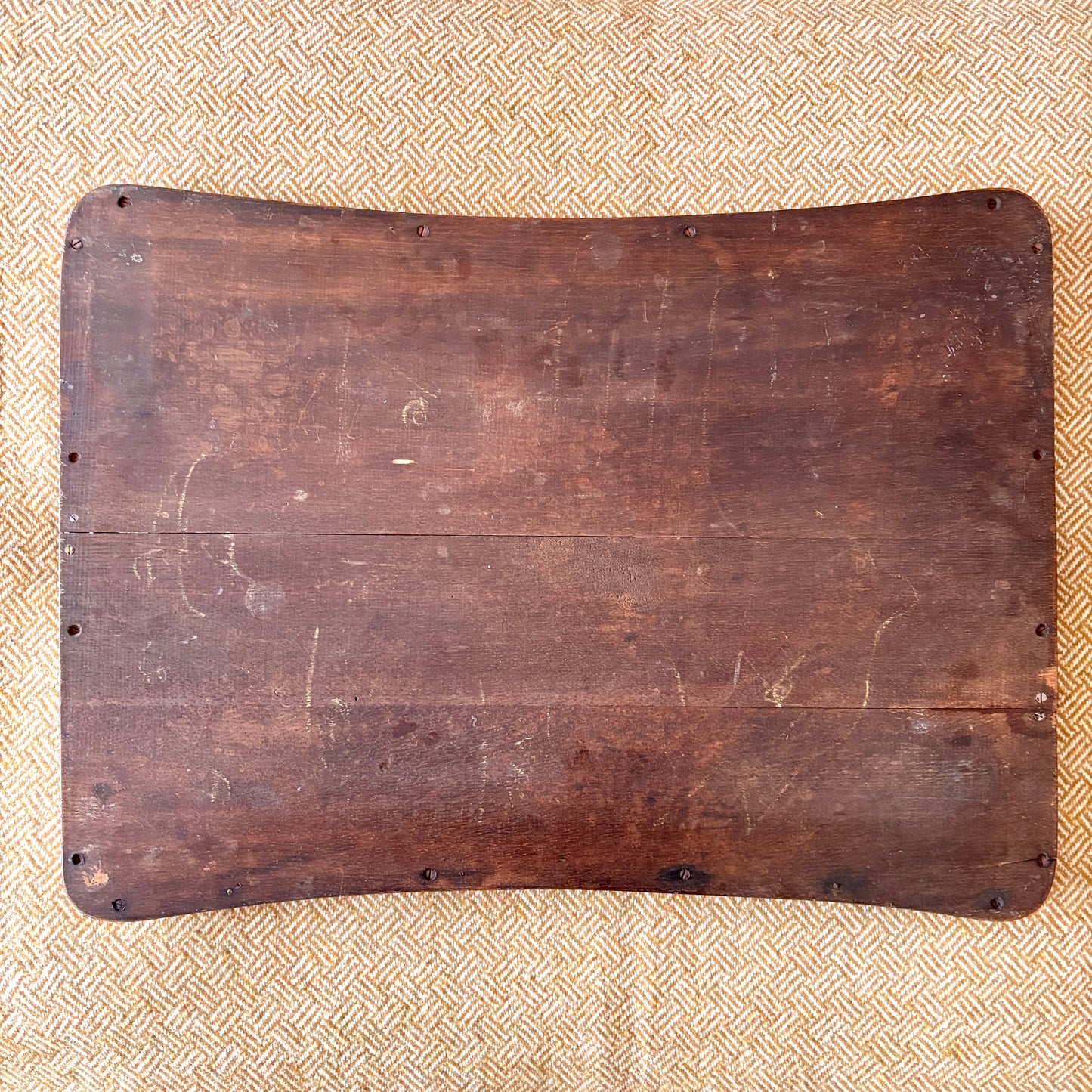 Vintage Arts and Crafts style Hardwood Tray