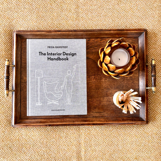 Vintage Oak Hardwood Tray with Raised Handles