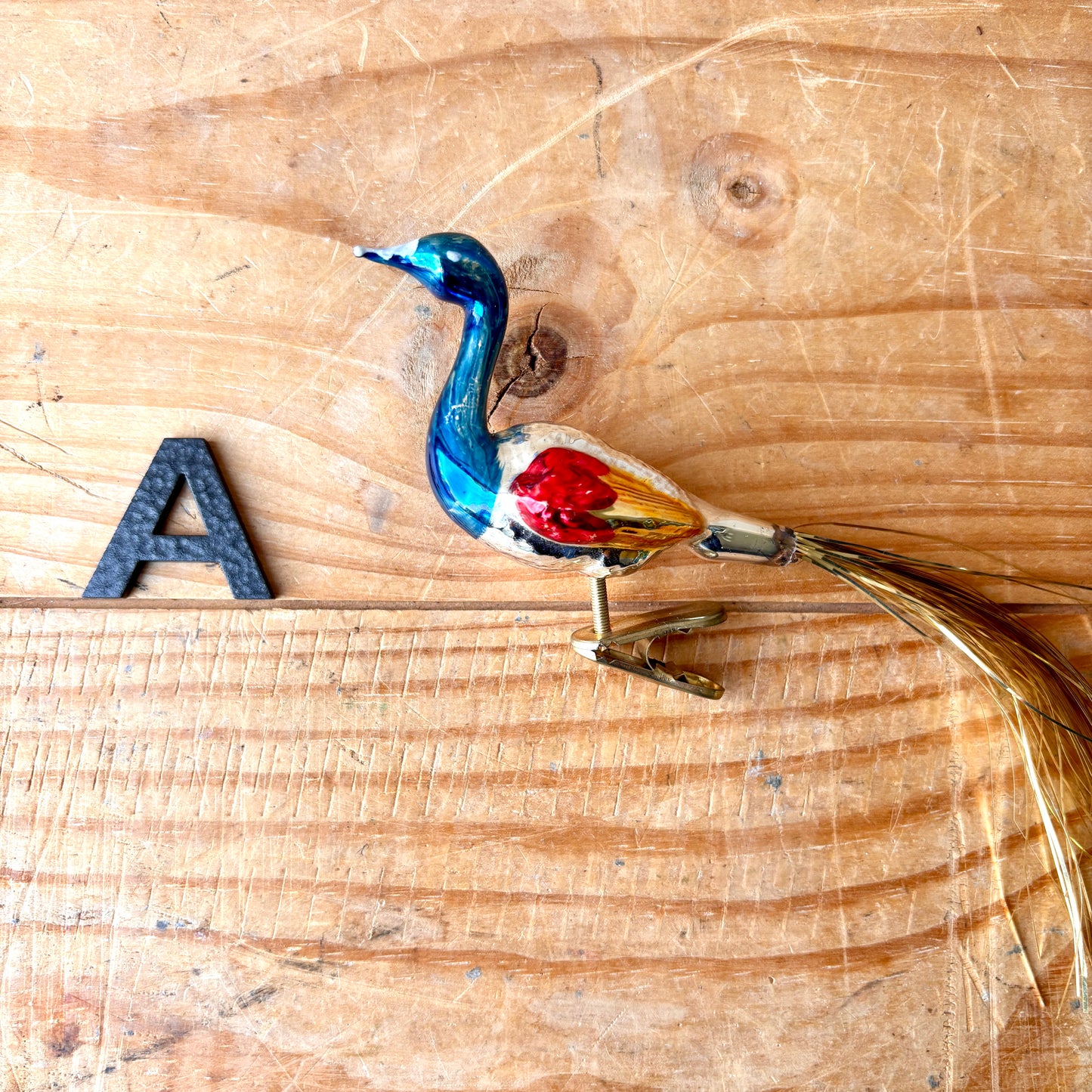 Vintage Mercury Glass Bird Baubles