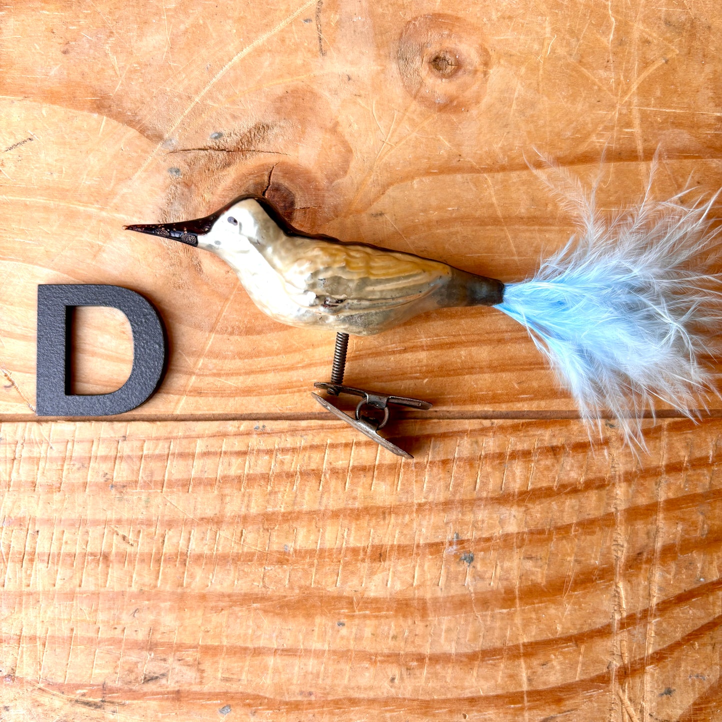 Vintage Mercury Glass Bird Baubles