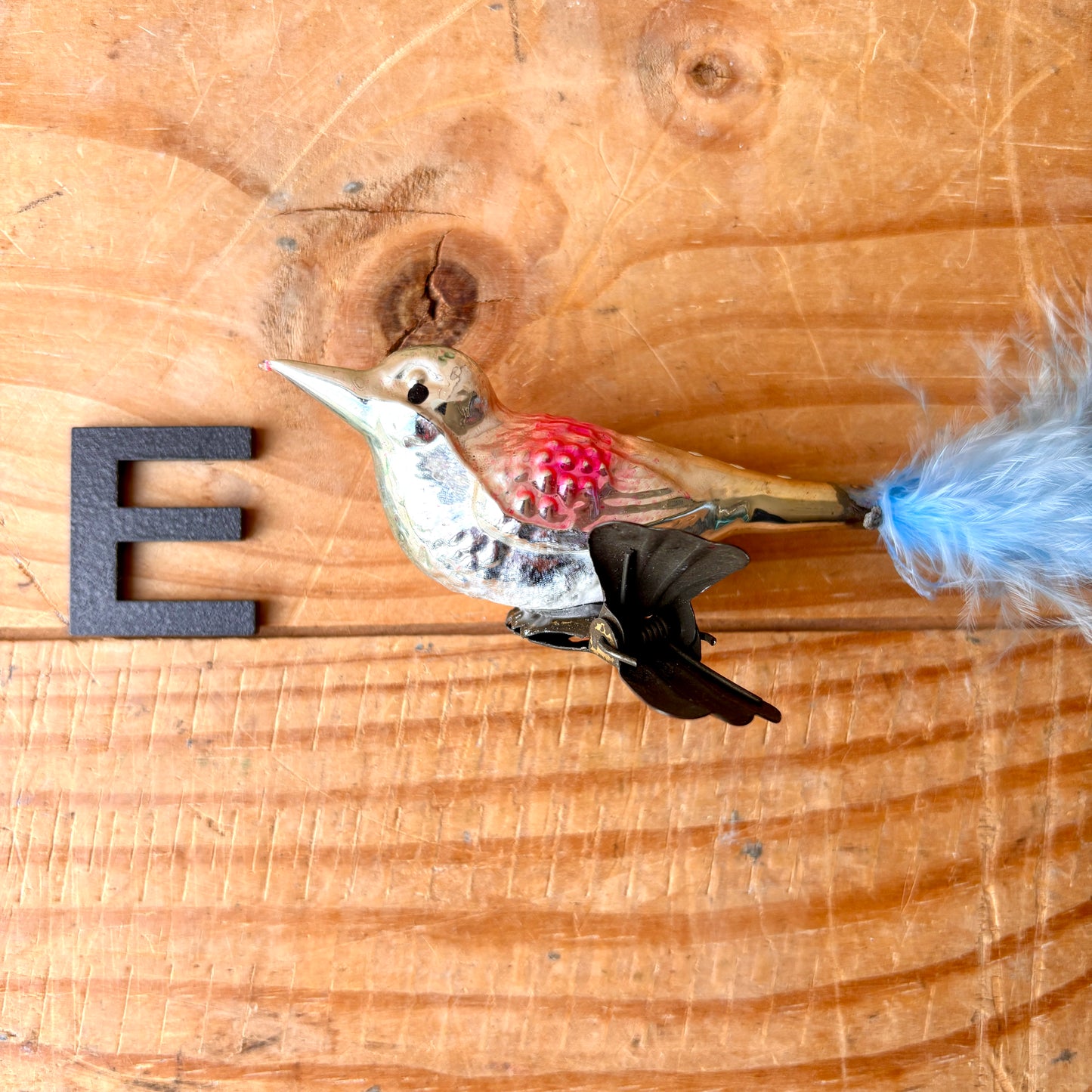 Vintage Mercury Glass Bird Baubles