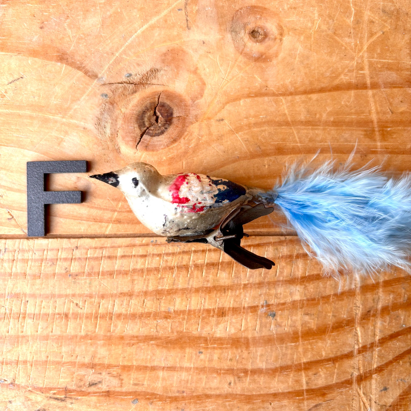 Vintage Mercury Glass Bird Baubles