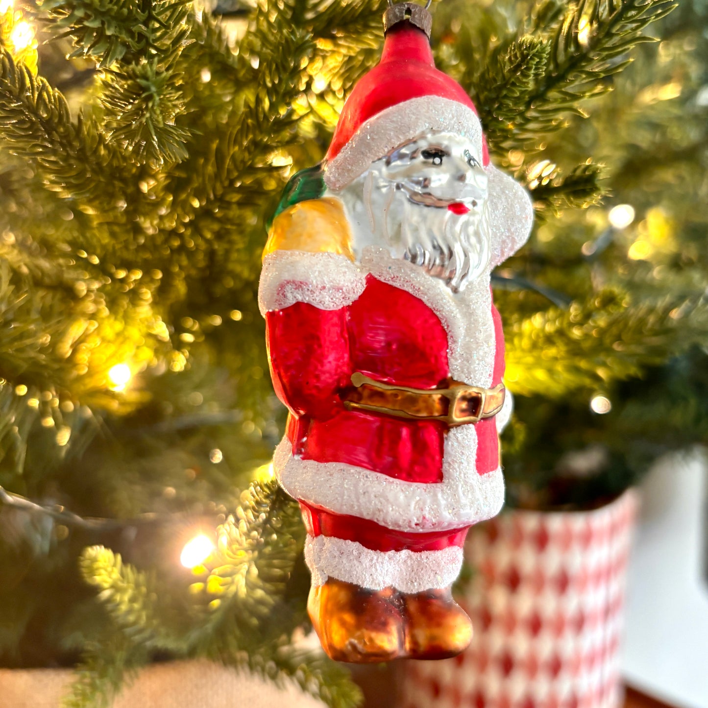 Vintage Santa bauble