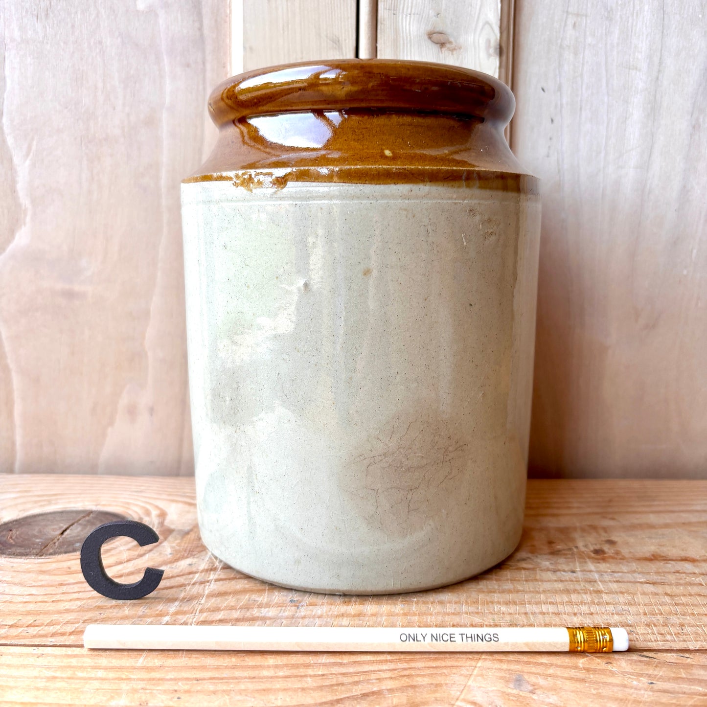 Vintage stoneware jars