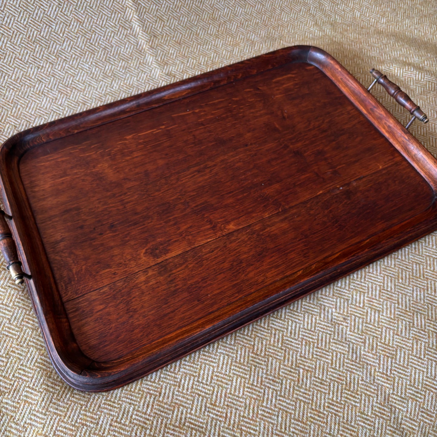 Large Vintage Hardwood Tray