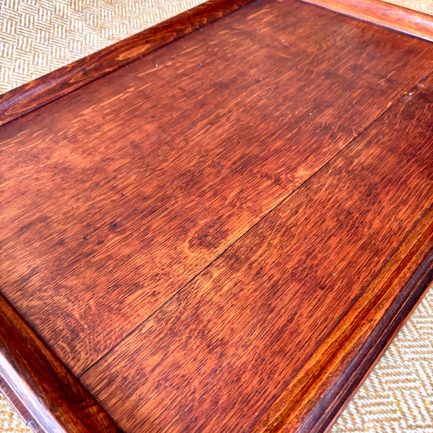 Large Vintage Hardwood Tray