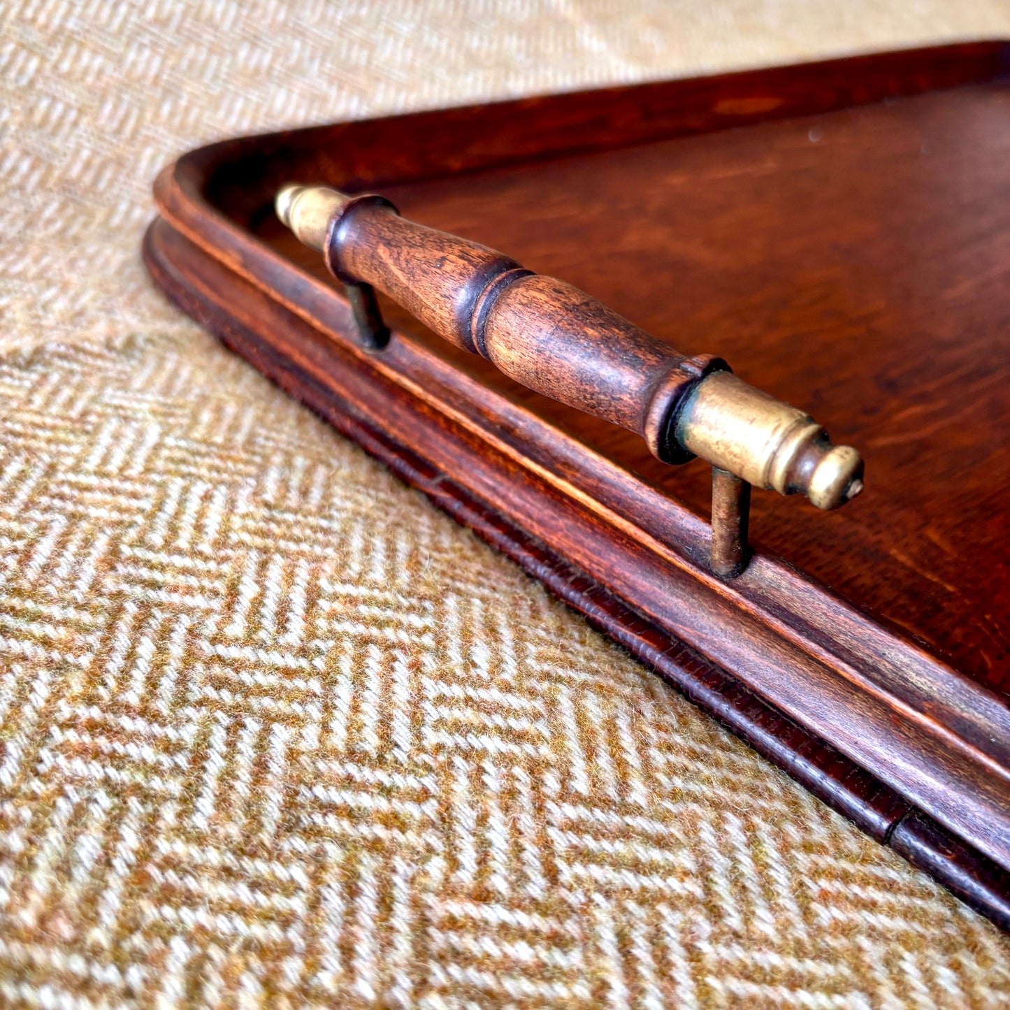 Large Vintage Hardwood Tray