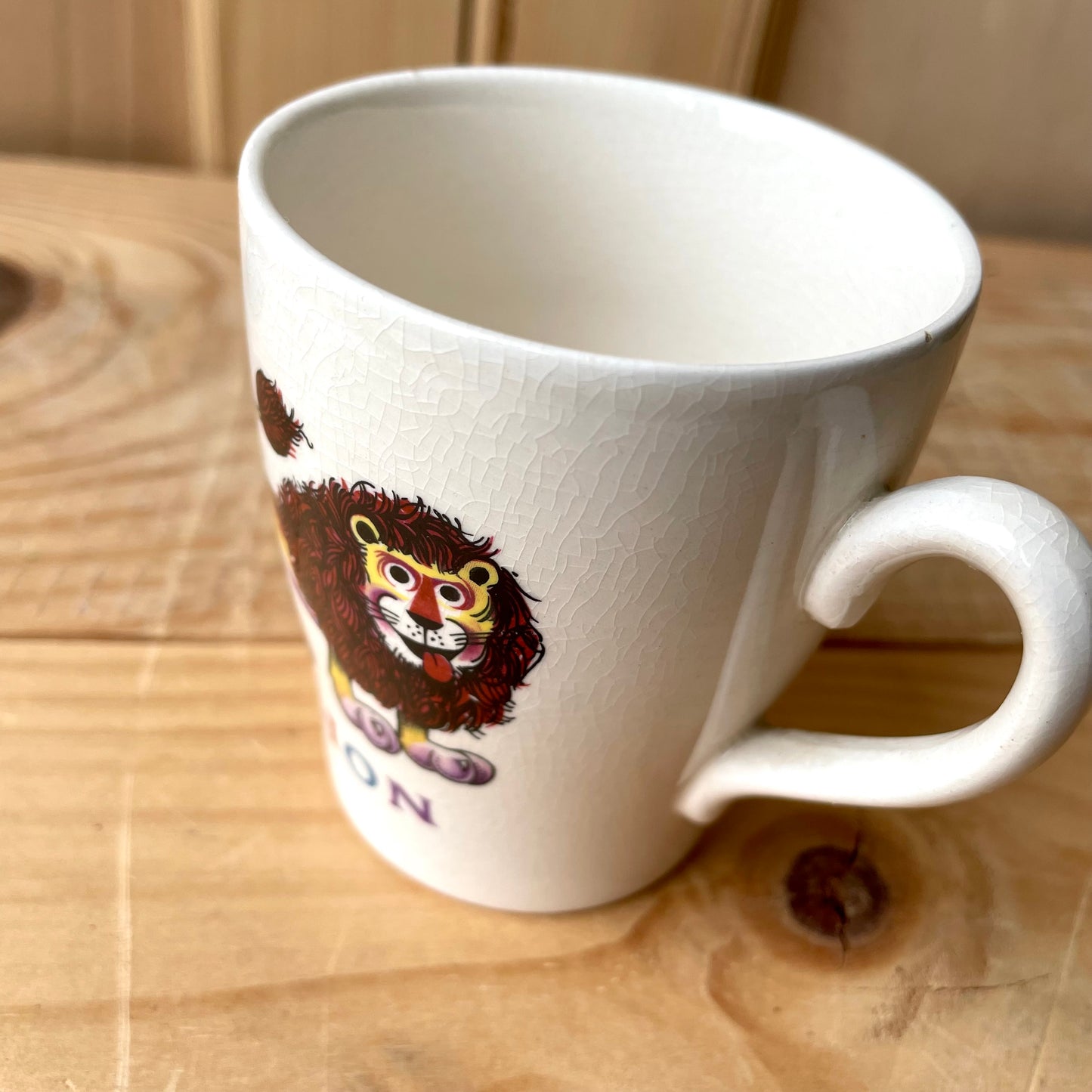 Vintage Childs Mug, Lion Mug