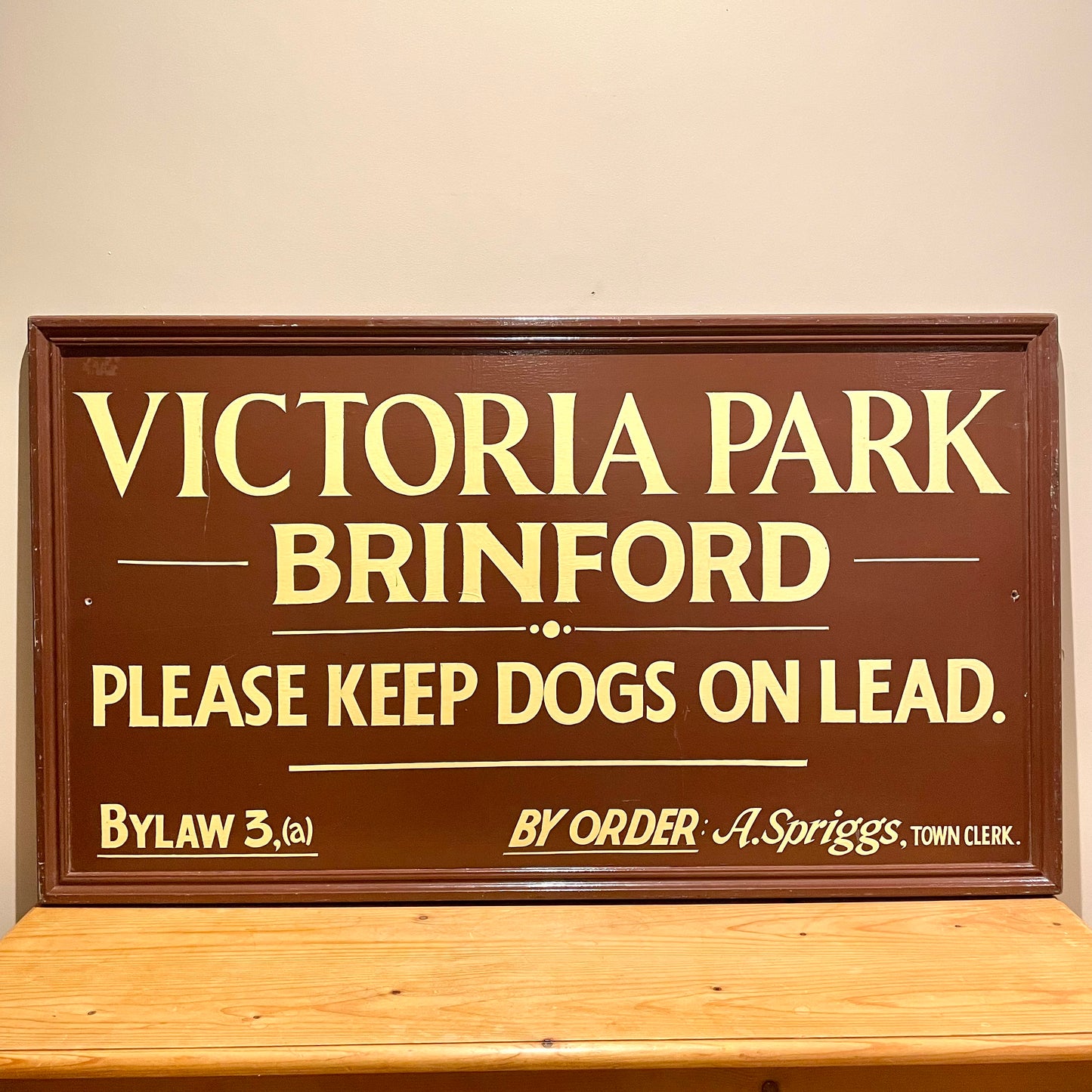 Original Vintage Park Sign