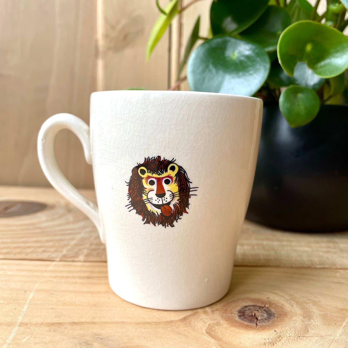 Vintage Childs Mug, Lion Mug